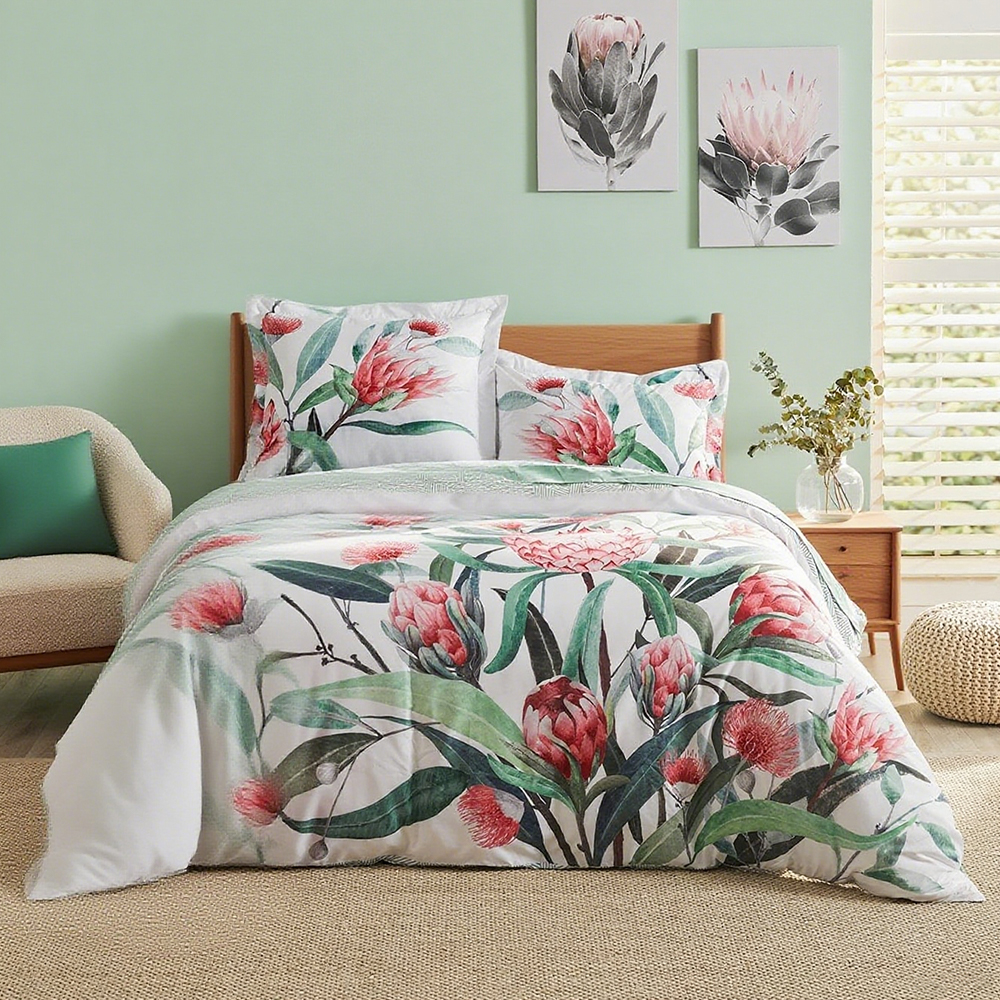 Set cuvertură pilota Monica Floral Botanical Printed