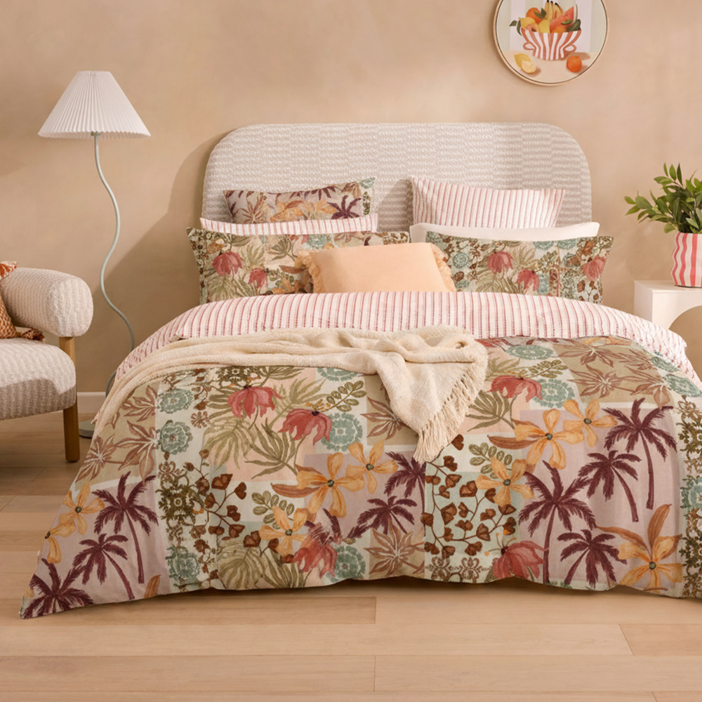 Summer Palm Prints Pure Microfibra Bumbac Imprimat Husă pilotă Set husă pilota Set lenjerie de pat